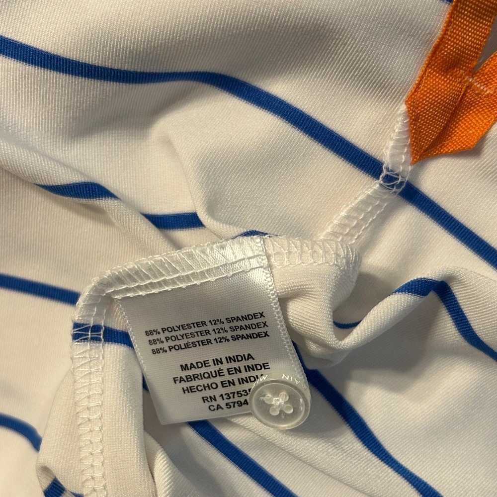 Mizzen+Main Phil Mickelson Mens XL White Striped Golf Polo PMP-S20-11009 - Picture 10 of 13